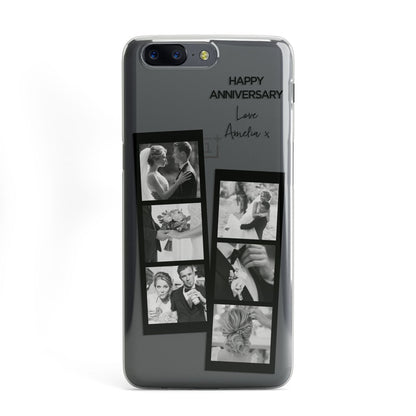 Monochrome Anniversary Photo Strip with Name OnePlus Case