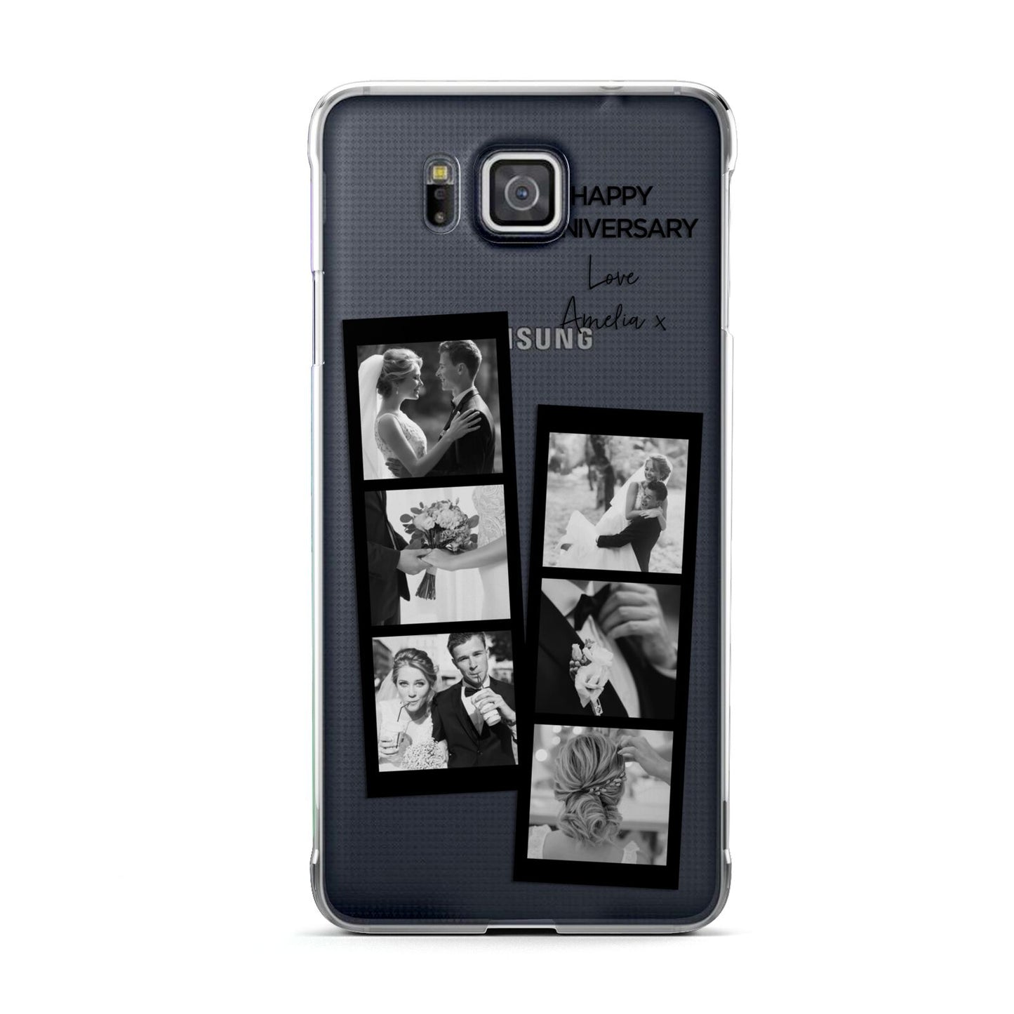 Monochrome Anniversary Photo Strip with Name Samsung Galaxy Alpha Case