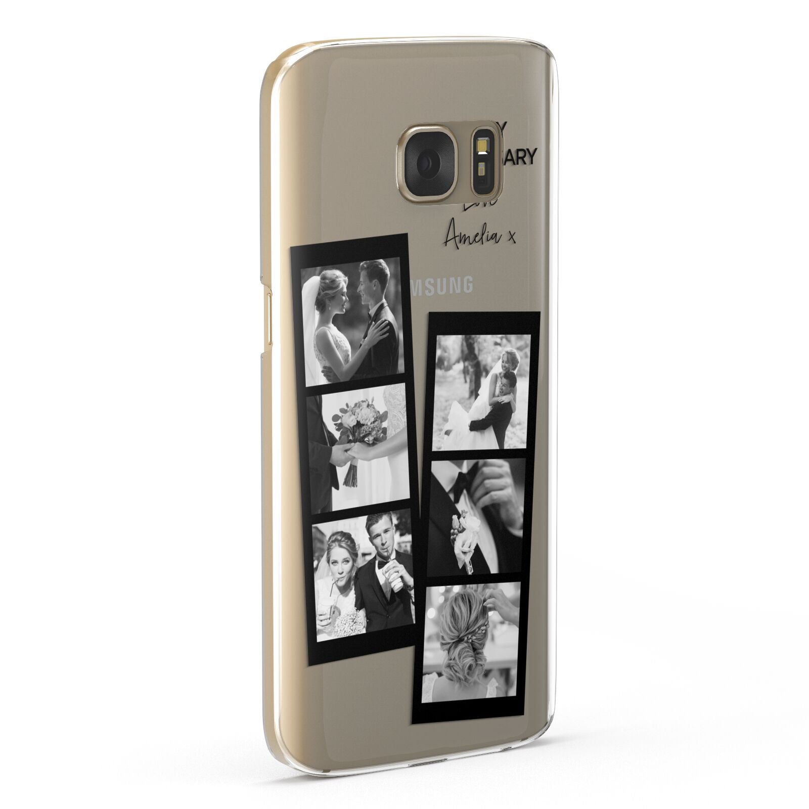 Monochrome Anniversary Photo Strip with Name Samsung Galaxy Case Fourty Five Degrees