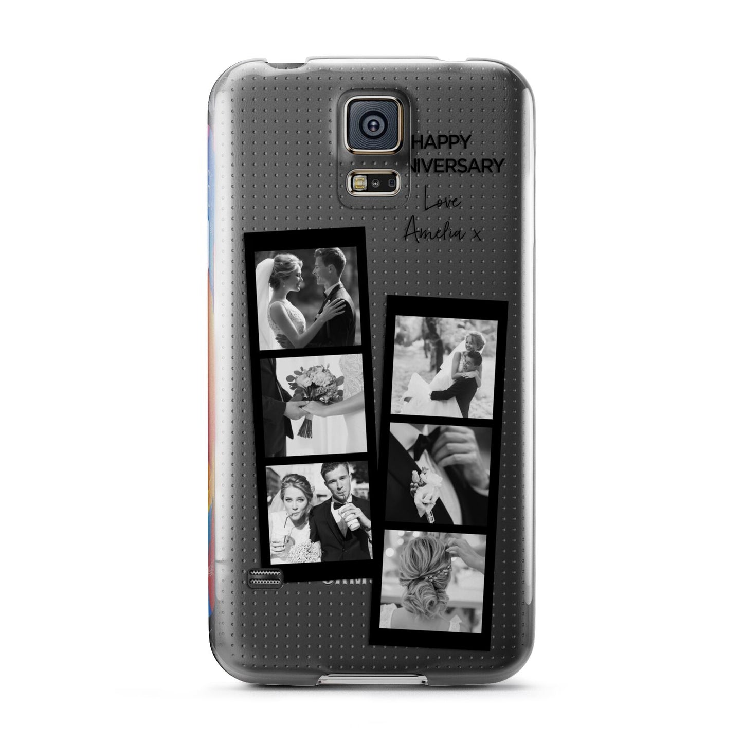 Monochrome Anniversary Photo Strip with Name Samsung Galaxy S5 Case