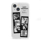 Monochrome Anniversary Photo Strip with Name iPhone 13 Mini Clear Bumper Case