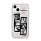 Monochrome Anniversary Photo Strip with Name iPhone 14 Glitter Tough Case Starlight