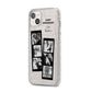 Monochrome Anniversary Photo Strip with Name iPhone 14 Plus Glitter Tough Case Starlight Angled Image