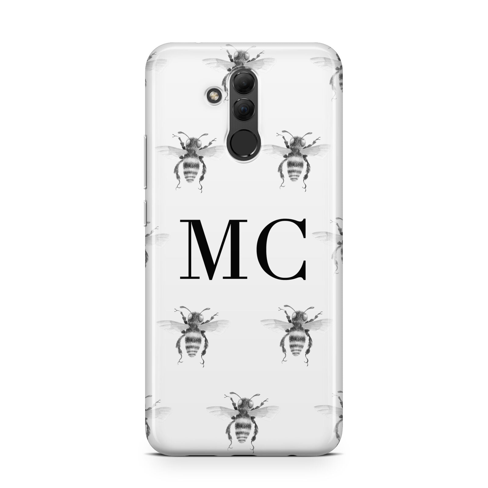 Monochrome Bees with Monogram Huawei Mate 20 Lite