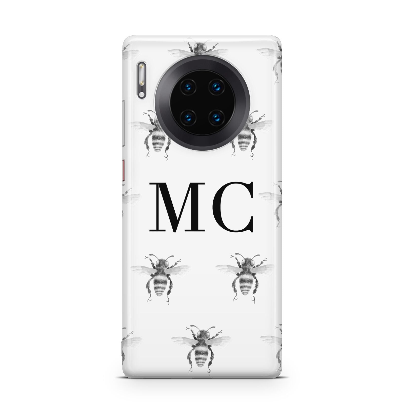 Monochrome Bees with Monogram Huawei Mate 30 Pro Phone Case