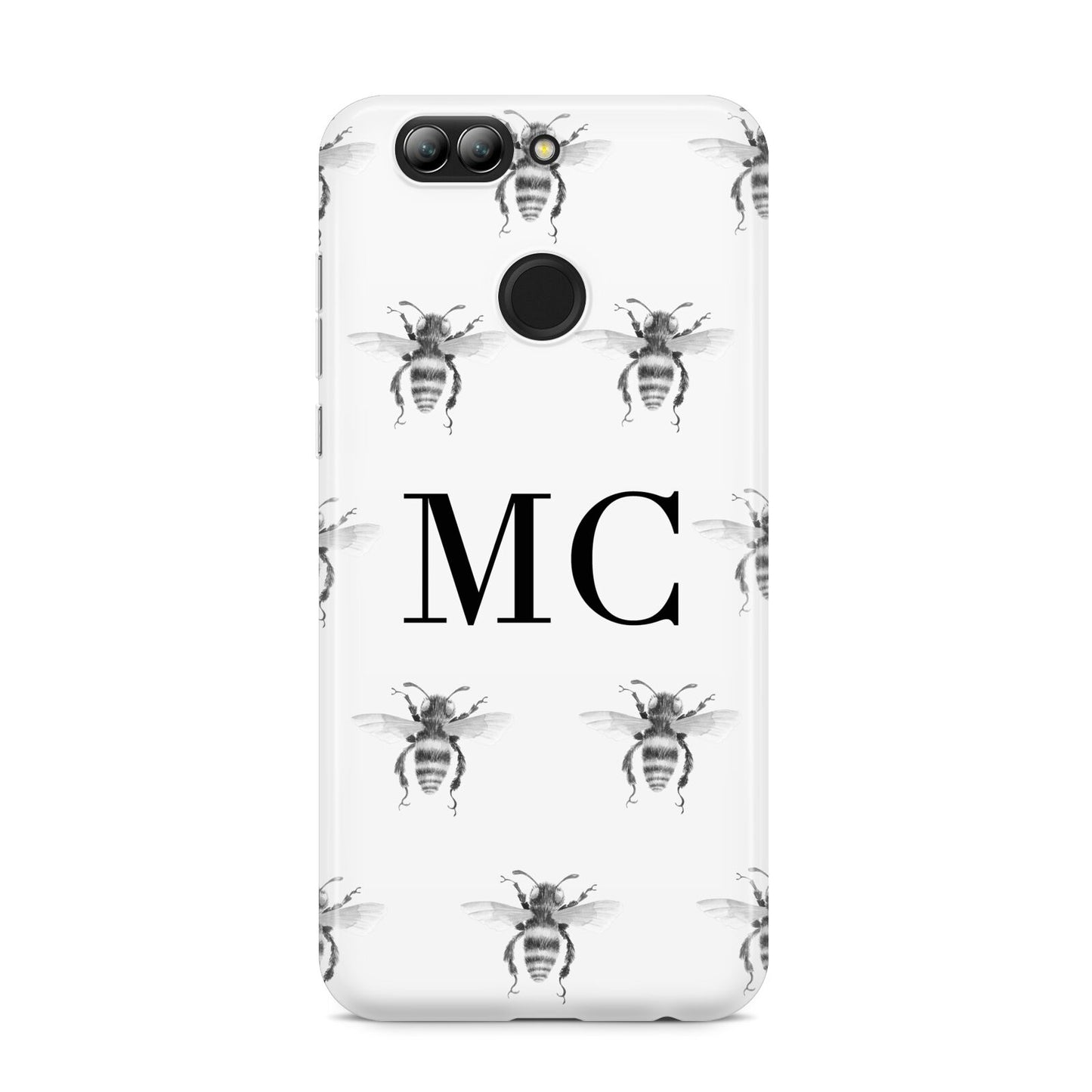 Monochrome Bees with Monogram Huawei Nova 2s Phone Case