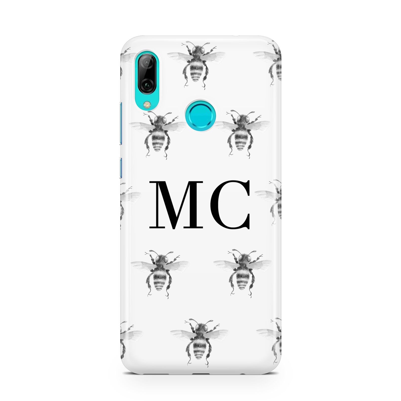 Monochrome Bees with Monogram Huawei P Smart 2019 Case