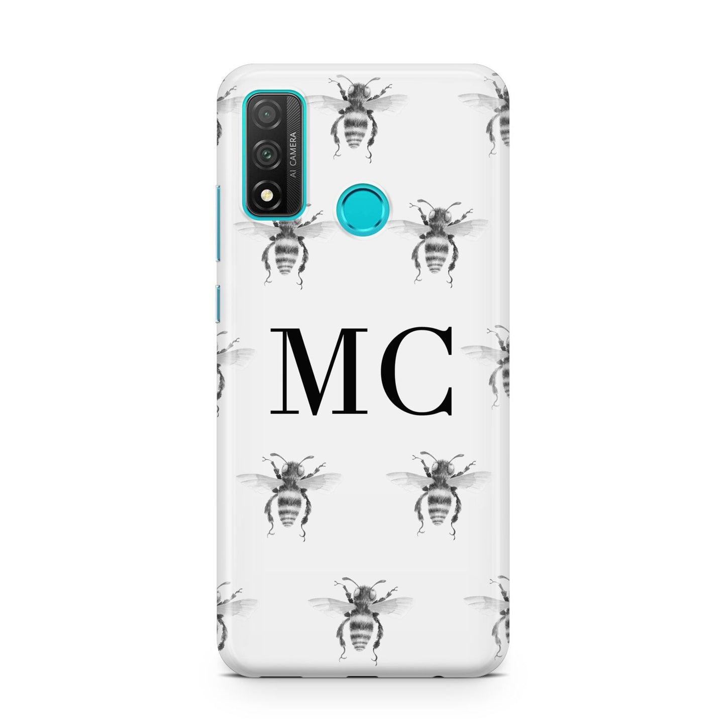 Monochrome Bees with Monogram Huawei P Smart 2020