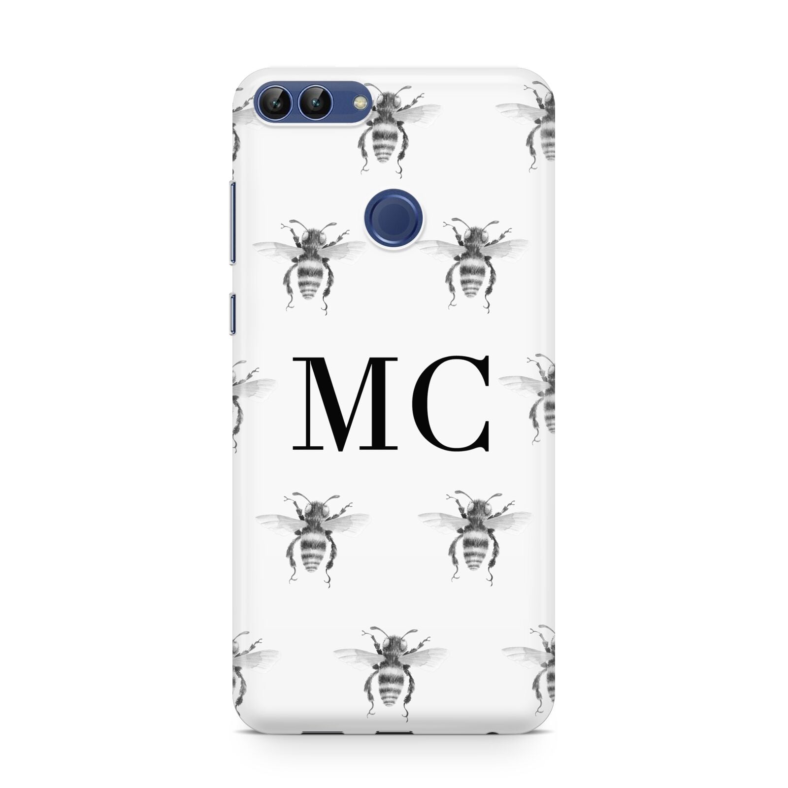 Monochrome Bees with Monogram Huawei P Smart Case