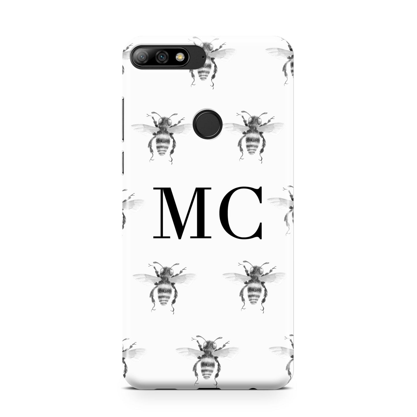 Monochrome Bees with Monogram Huawei Y7 2018