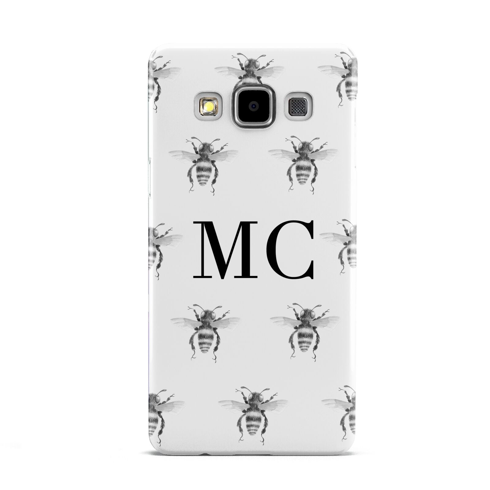 Monochrome Bees with Monogram Samsung Galaxy A5 Case