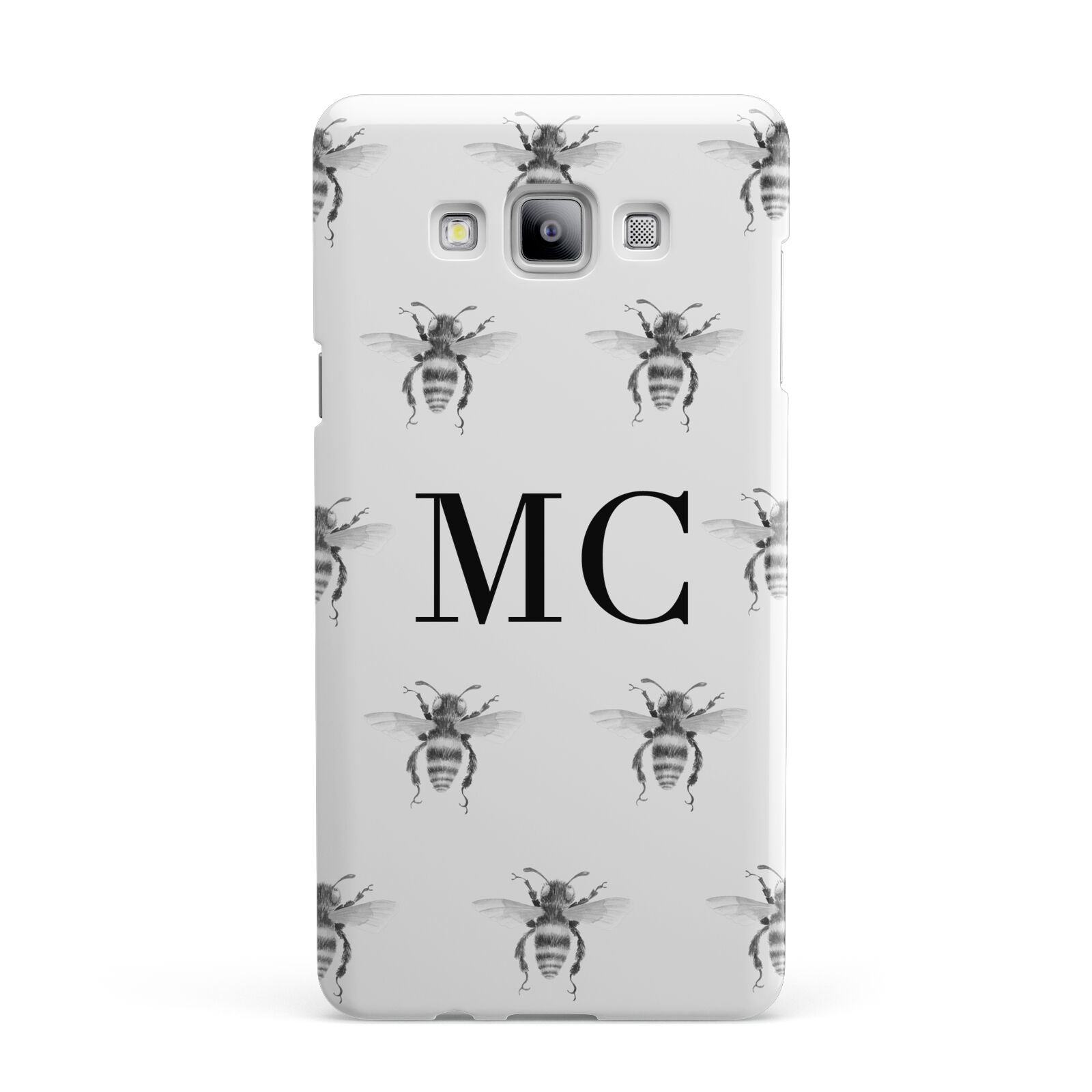 Monochrome Bees with Monogram Samsung Galaxy A7 2015 Case