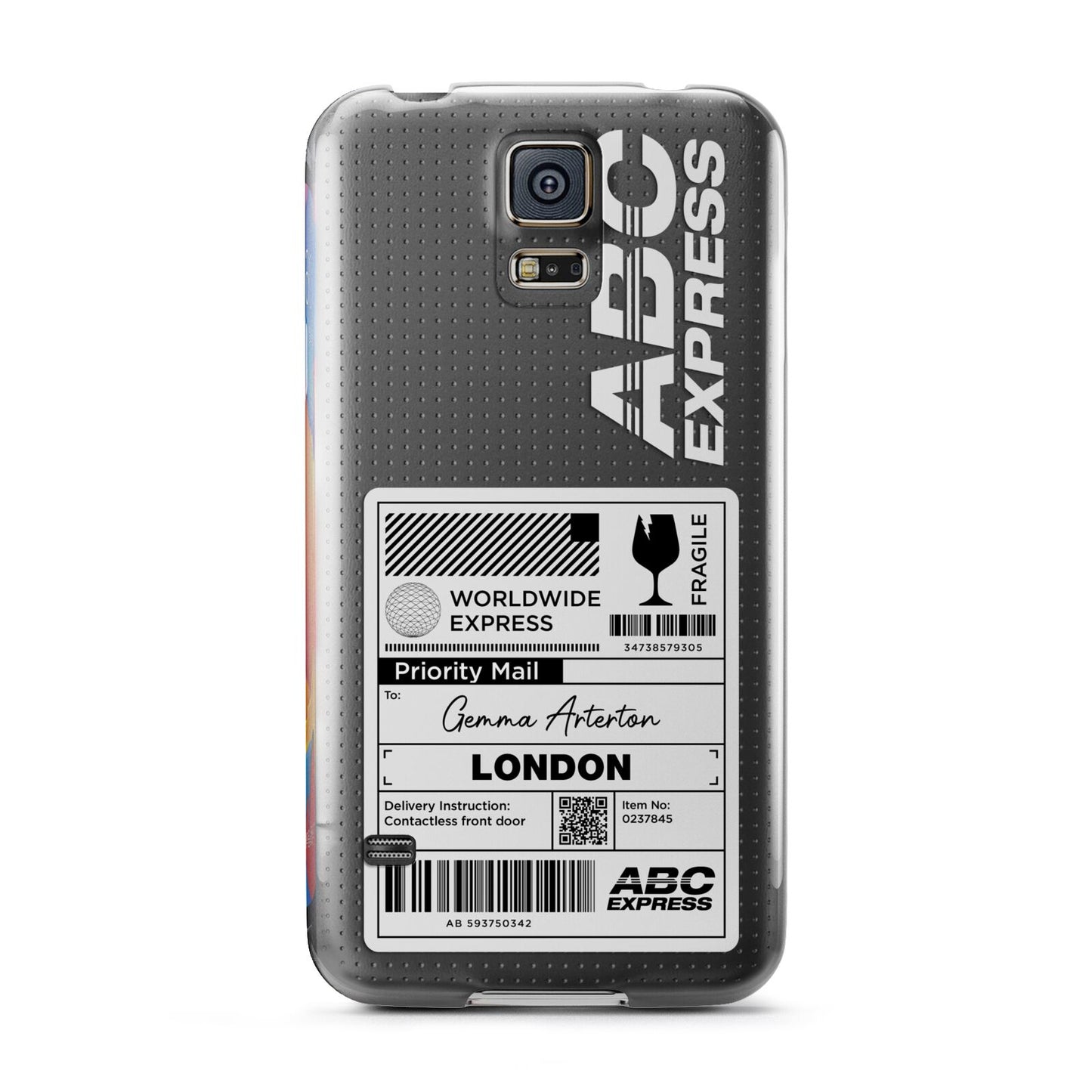 Monochrome Courier Label with Name Samsung Galaxy S5 Case