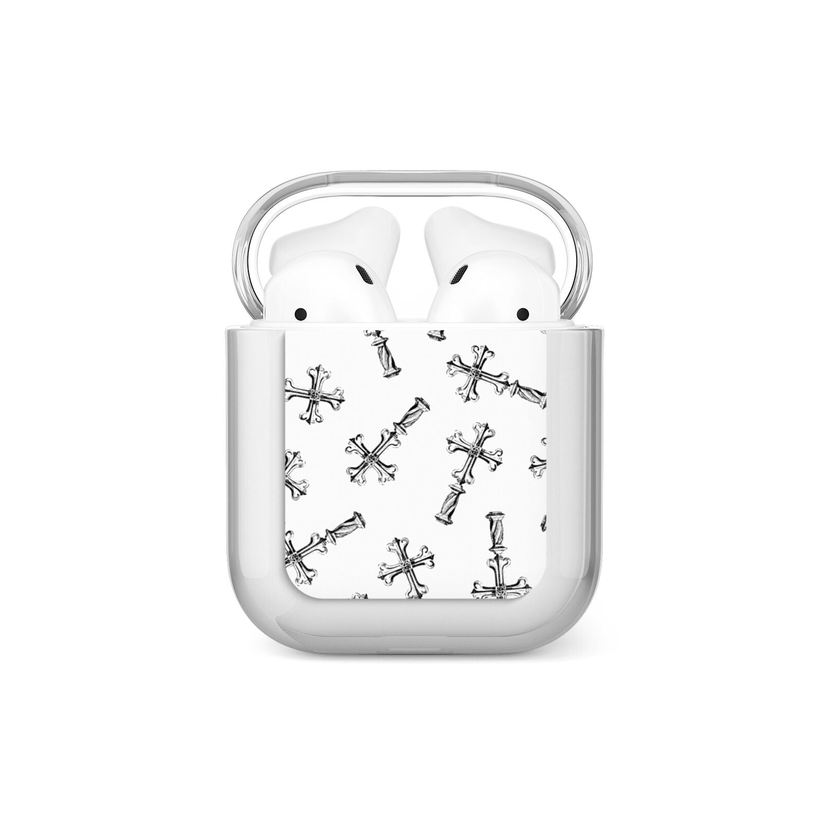 Monochrome Crosses AirPods Case