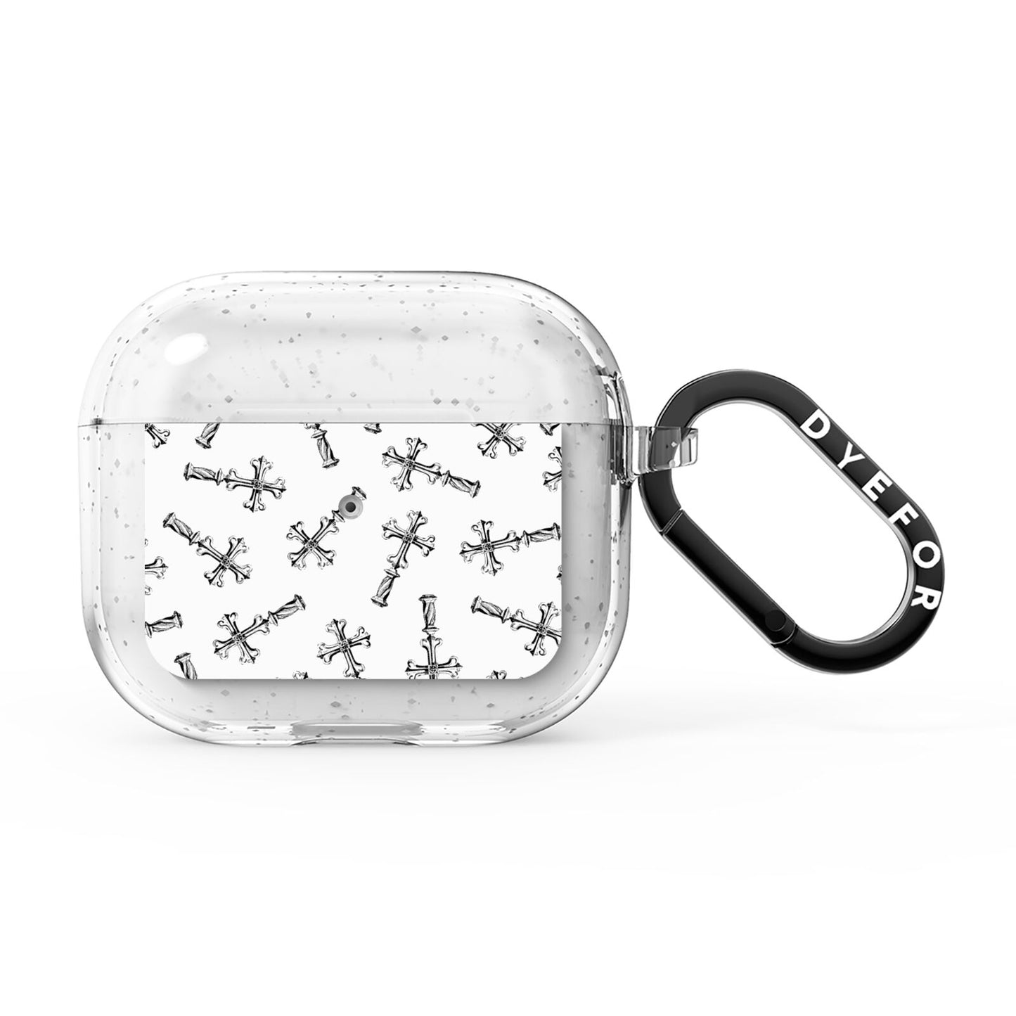 Monochrome Crosses AirPods Glitter Case 3rd Gen