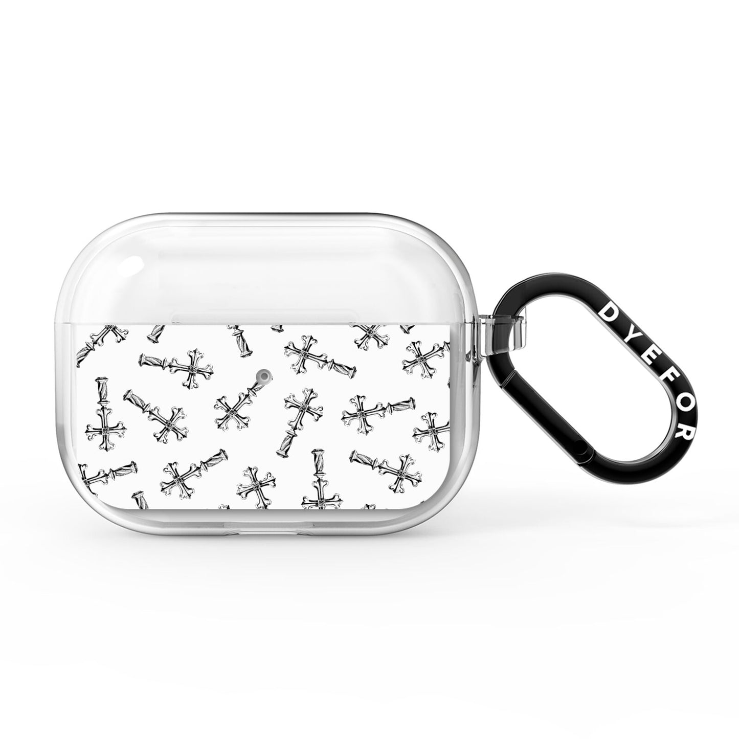 Monochrome Crosses AirPods Pro Clear Case