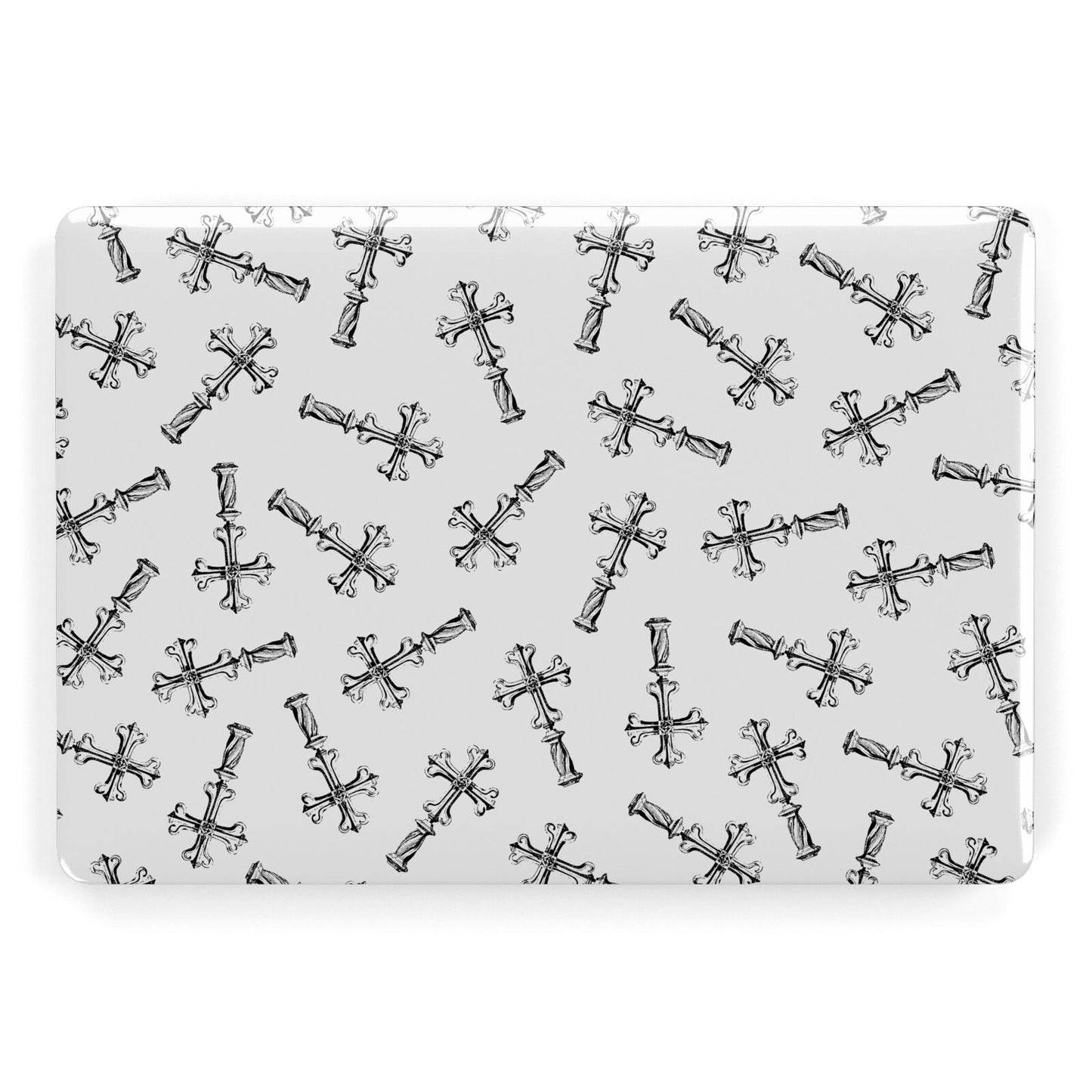 Monochrome Crosses Apple MacBook Case