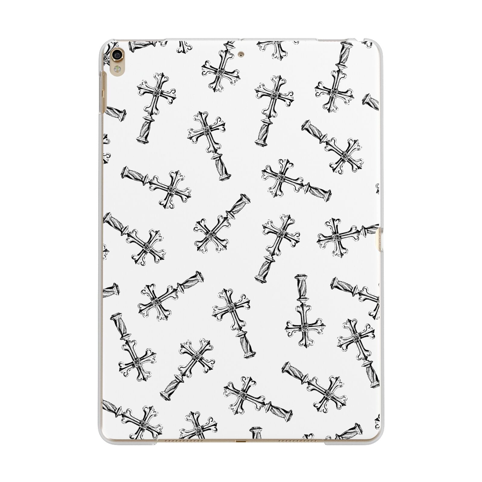 Monochrome Crosses Apple iPad Gold Case