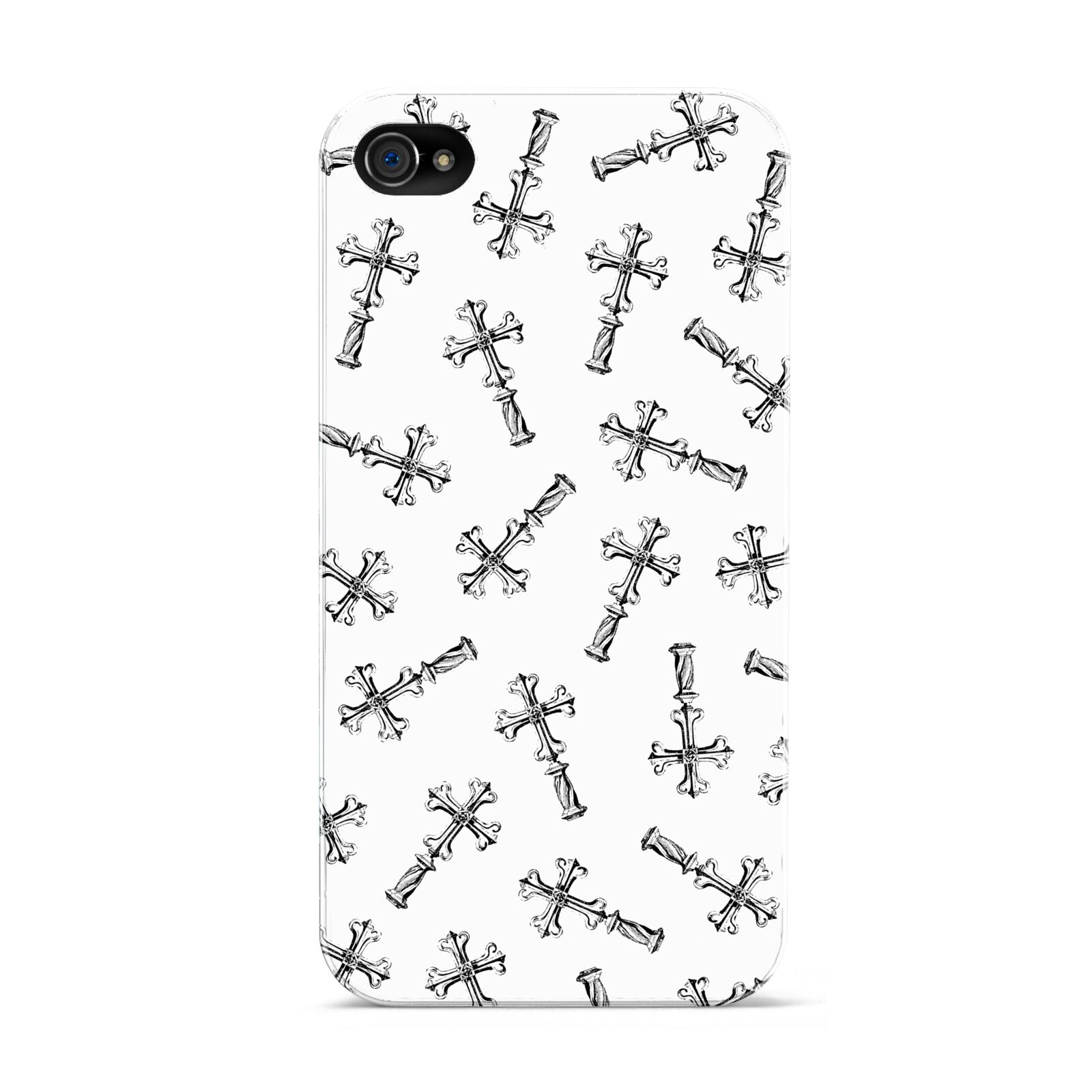 Monochrome Crosses Apple iPhone 4s Case