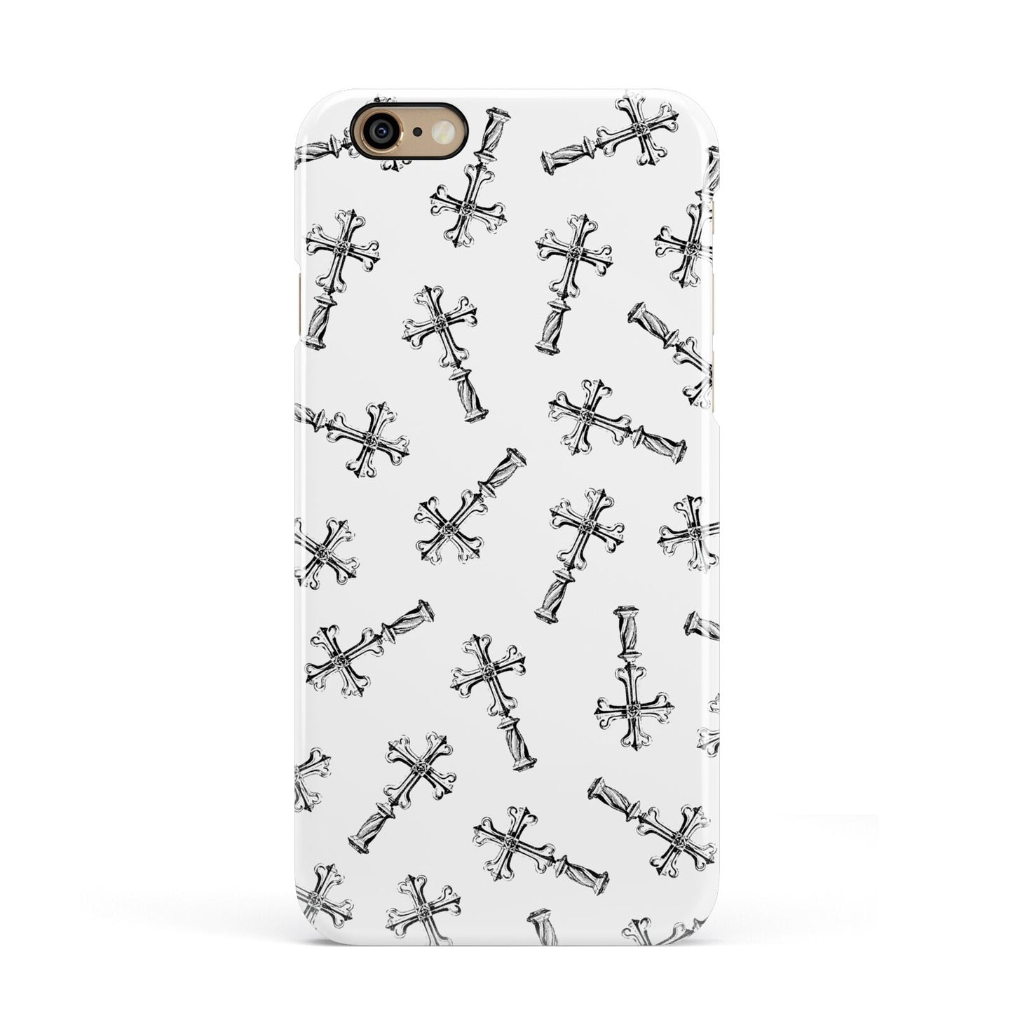 Monochrome Crosses Apple iPhone 6 3D Snap Case