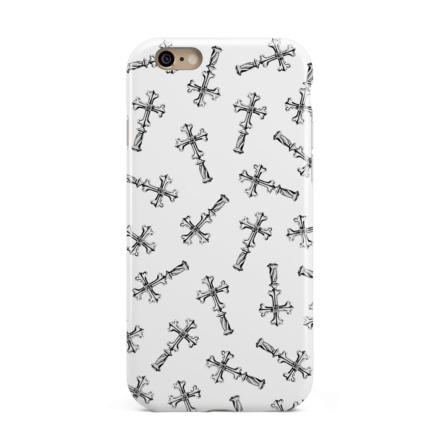 Monochrome Crosses Apple iPhone 6 3D Tough Case