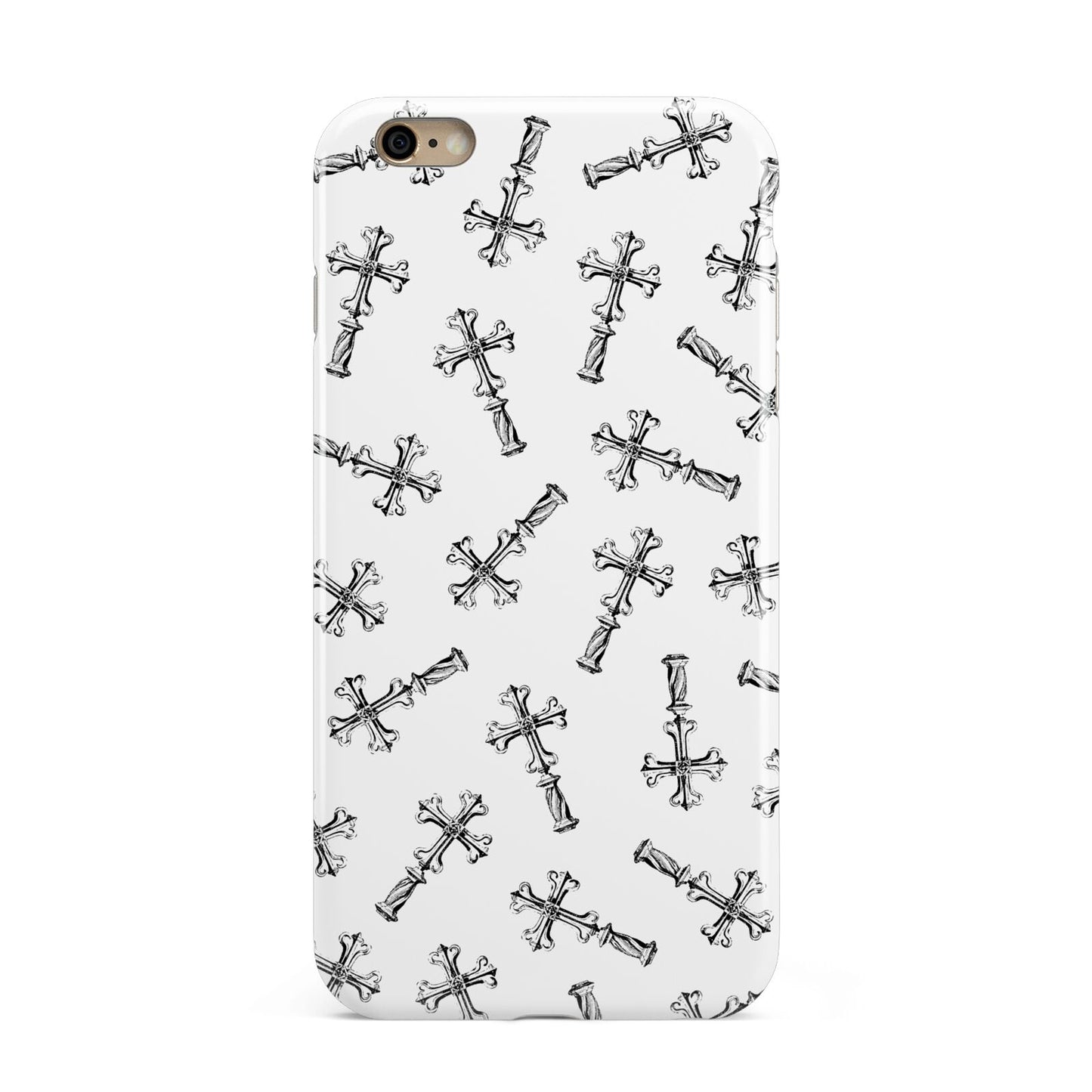 Monochrome Crosses Apple iPhone 6 Plus 3D Tough Case