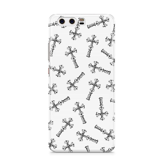 Monochrome Crosses Huawei P10 Phone Case