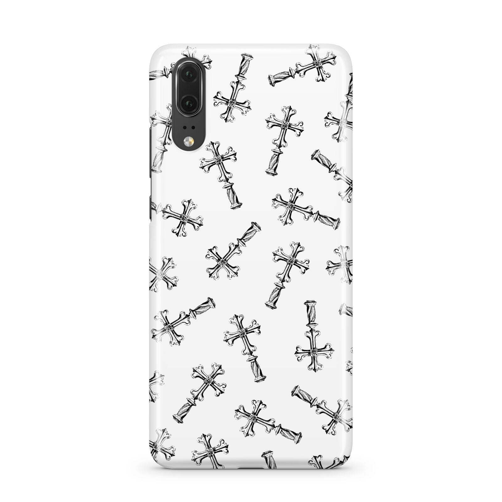 Monochrome Crosses Huawei P20 Phone Case