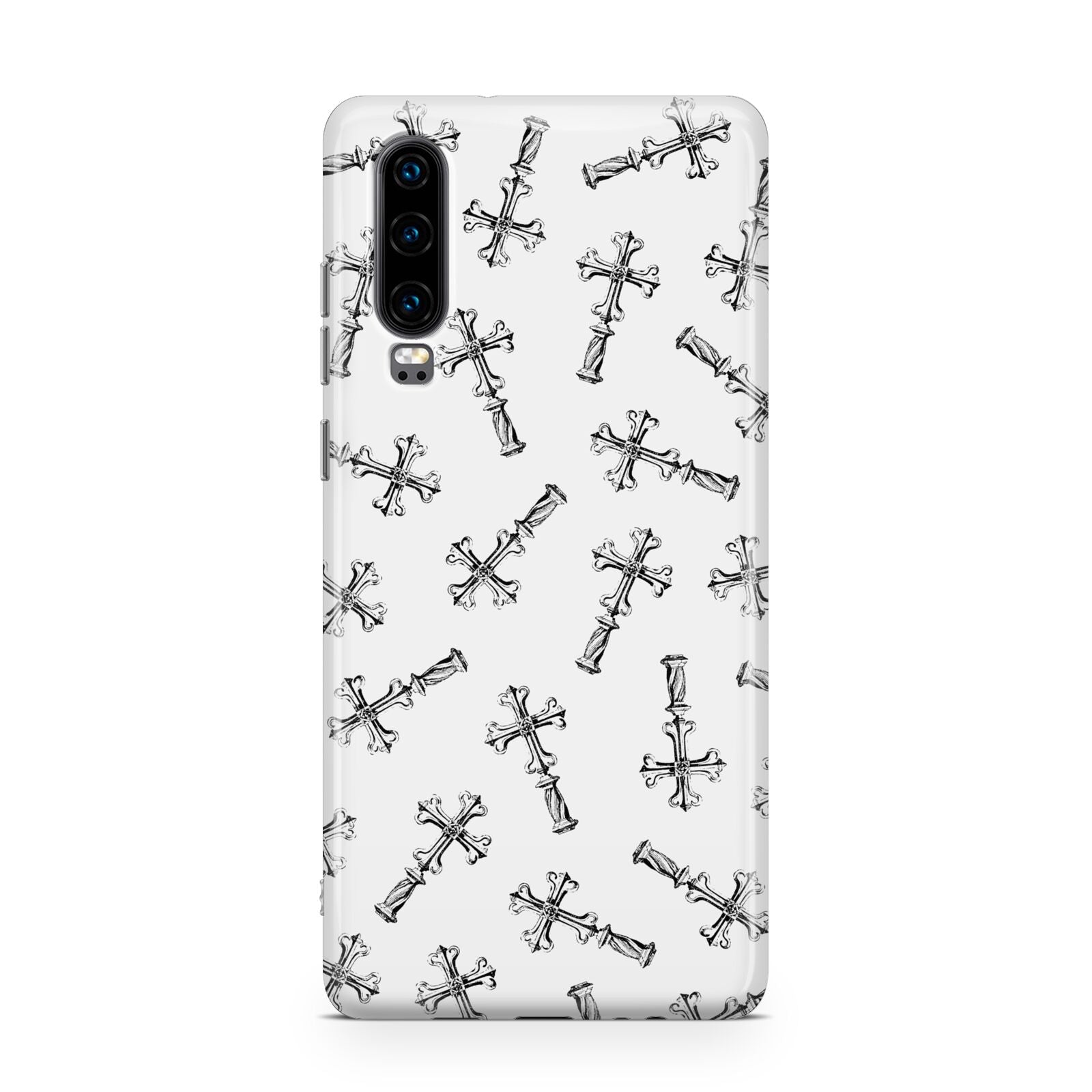 Monochrome Crosses Huawei P30 Phone Case