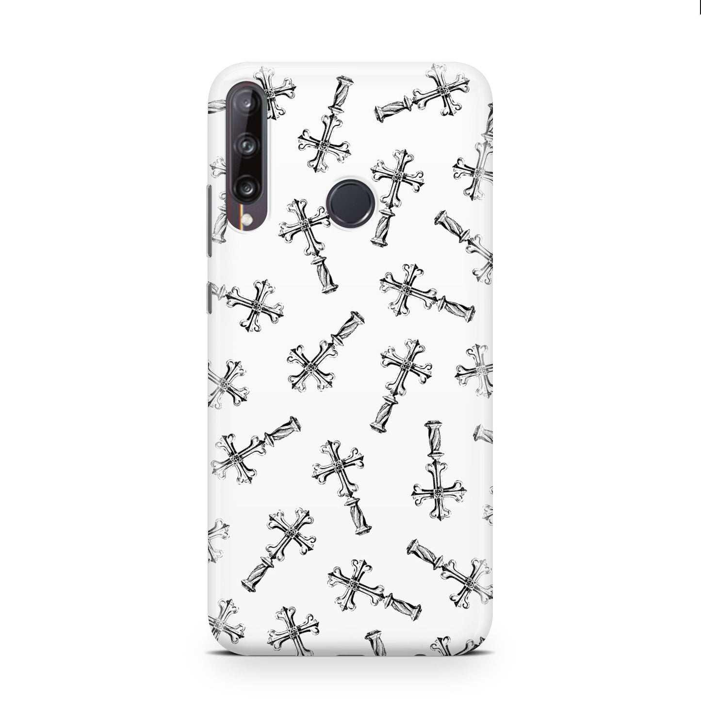 Monochrome Crosses Huawei P40 Lite E Phone Case