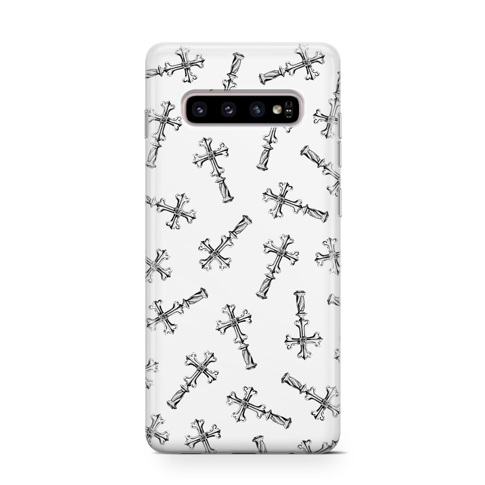 Monochrome Crosses Protective Samsung Galaxy Case