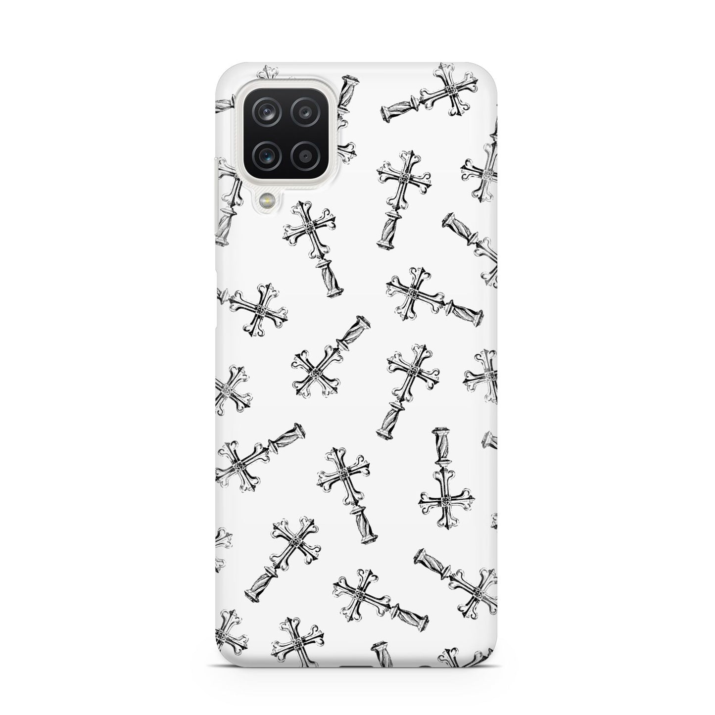 Monochrome Crosses Samsung A12 Case