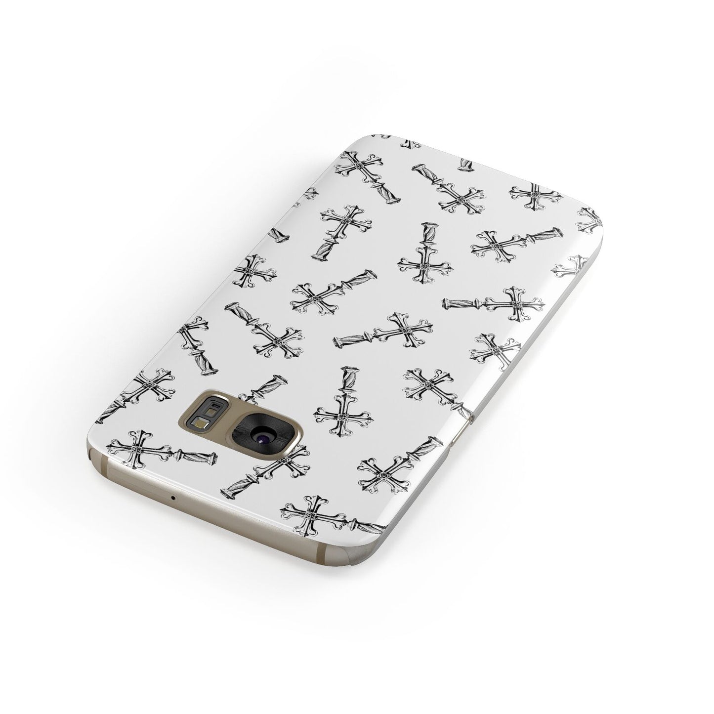 Monochrome Crosses Samsung Galaxy Case Front Close Up