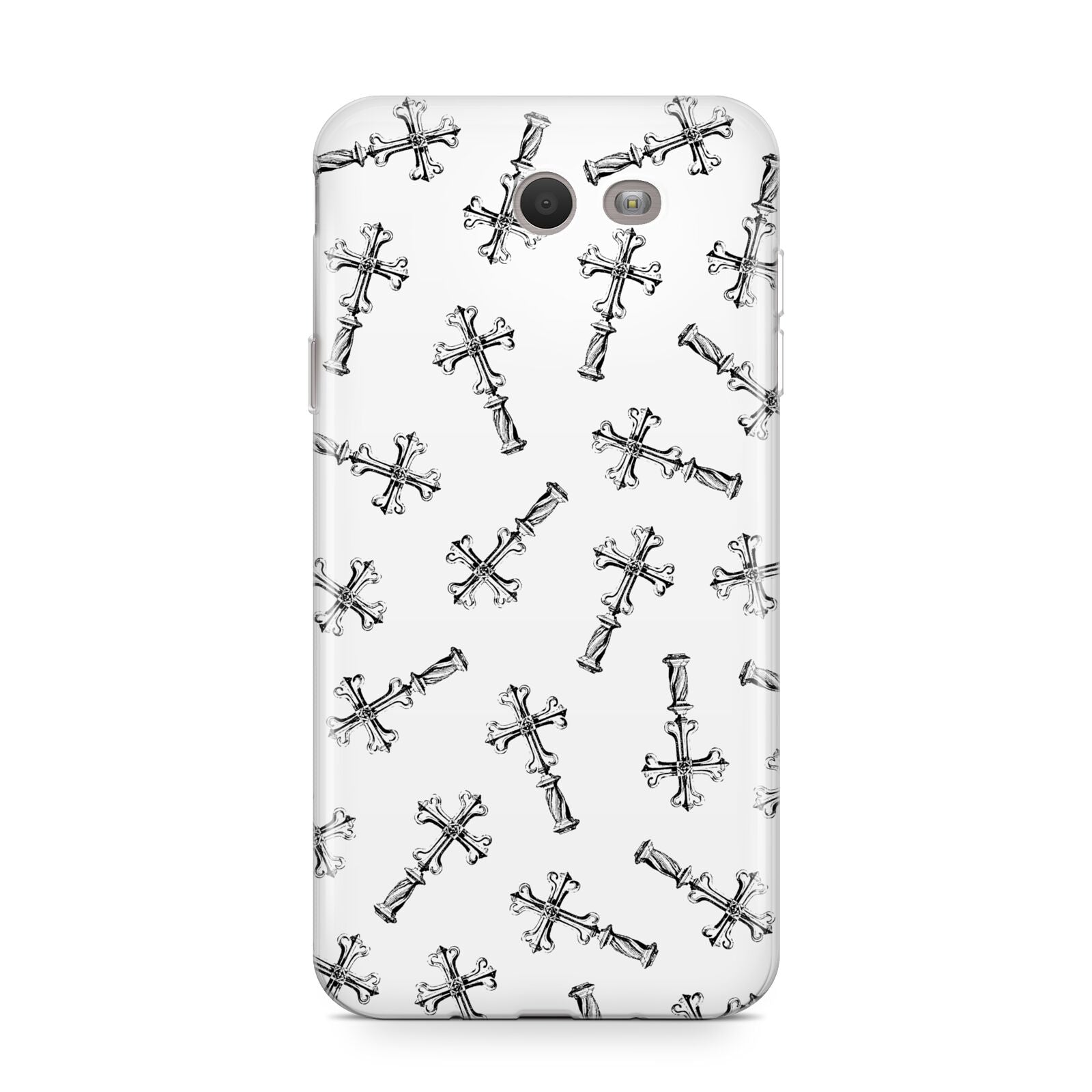 Monochrome Crosses Samsung Galaxy J7 2017 Case