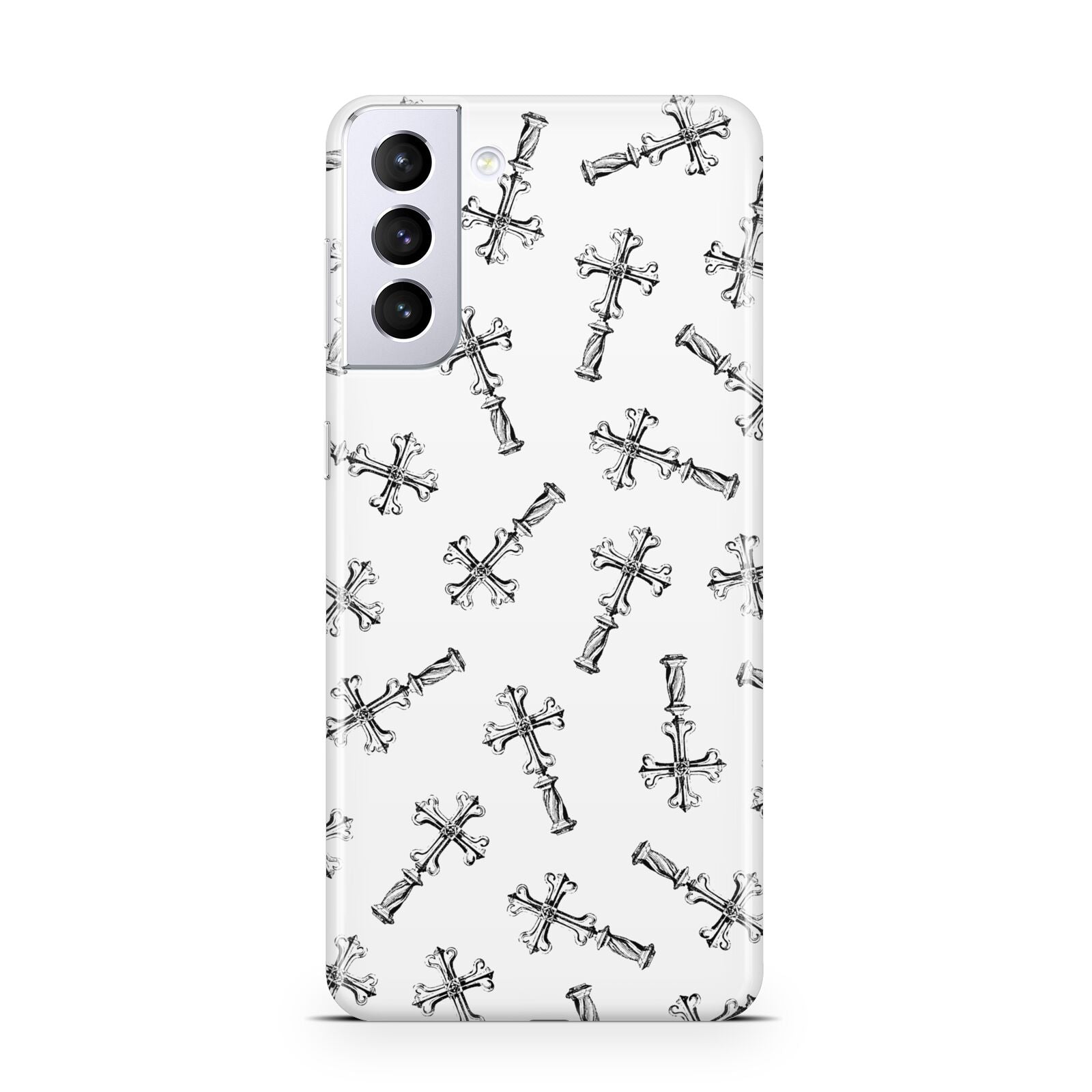 Monochrome Crosses Samsung S21 Plus Case