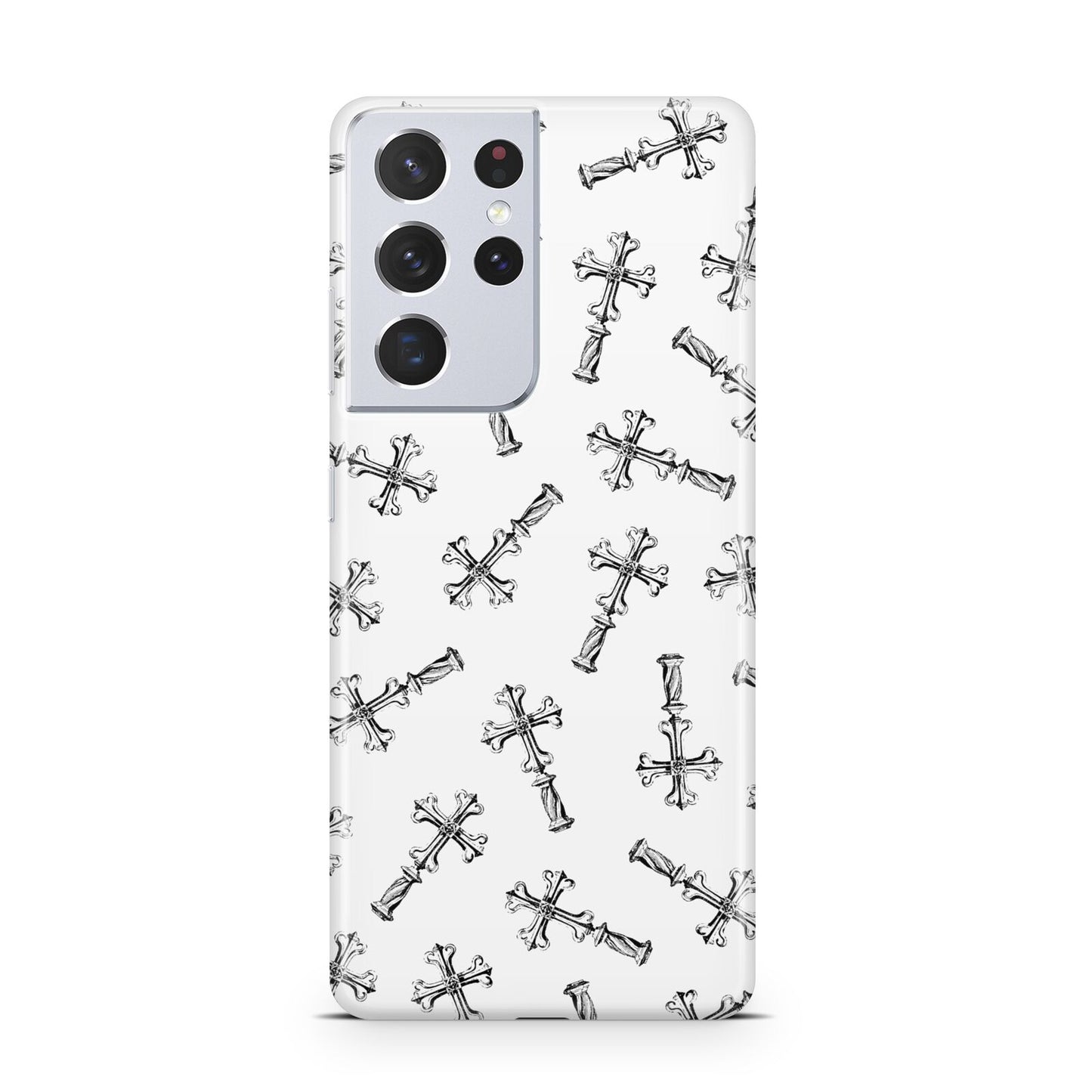 Monochrome Crosses Samsung S21 Ultra Case