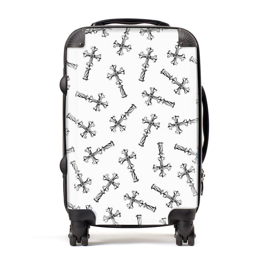 Monochrome Crosses Suitcase