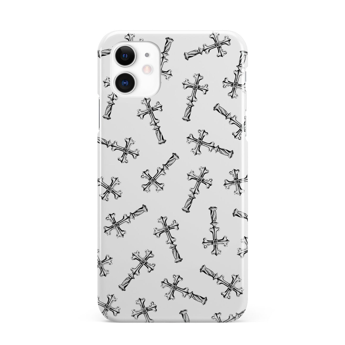 Monochrome Crosses iPhone 11 3D Snap Case