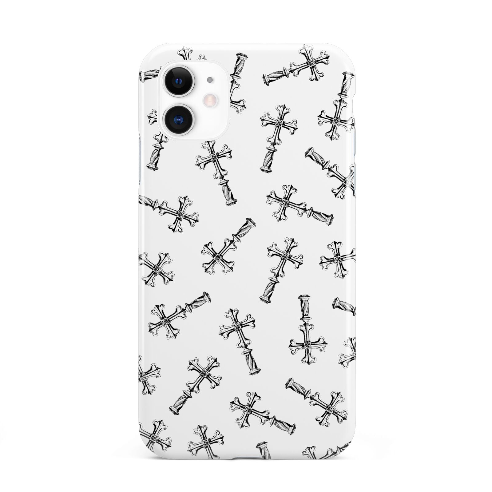 Monochrome Crosses iPhone 11 3D Tough Case