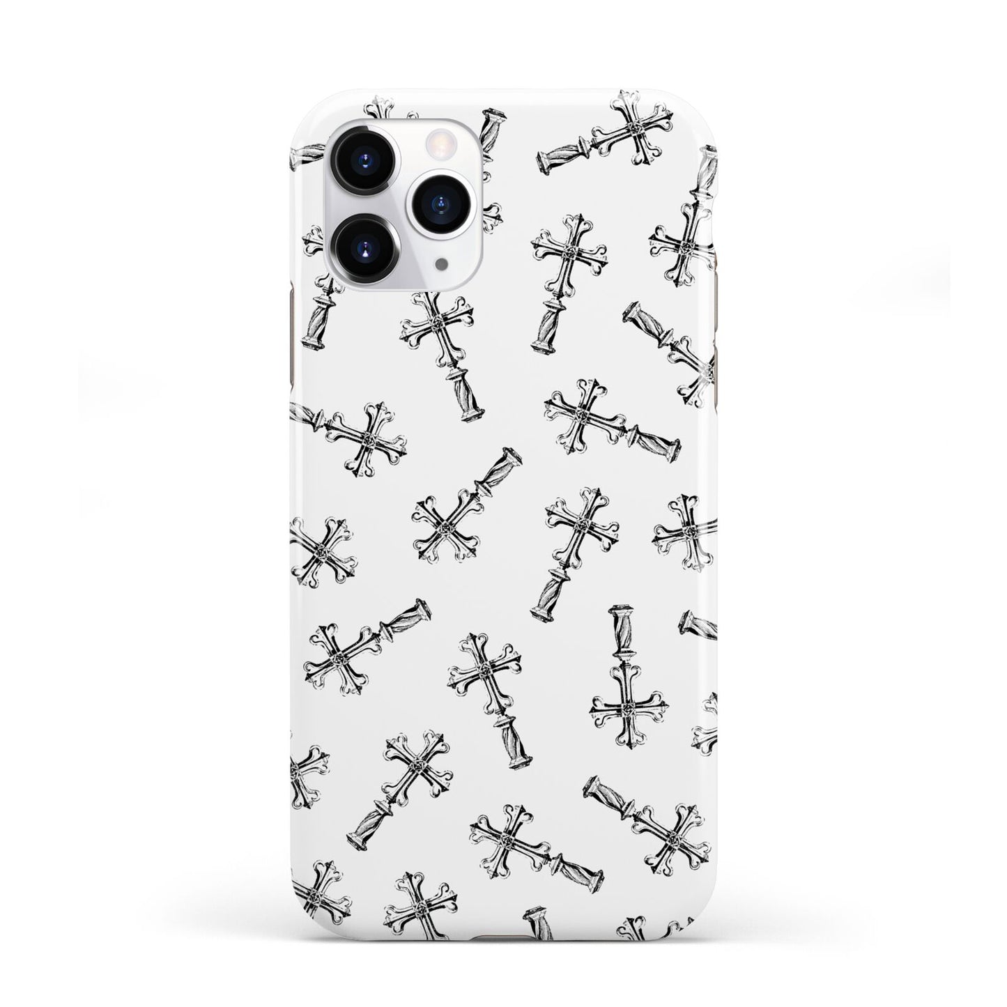 Monochrome Crosses iPhone 11 Pro 3D Tough Case