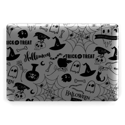 Monochrome Halloween Illustrations Apple MacBook Case