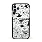 Monochrome Halloween Illustrations Apple iPhone 11 Pro in Silver with Black Impact Case