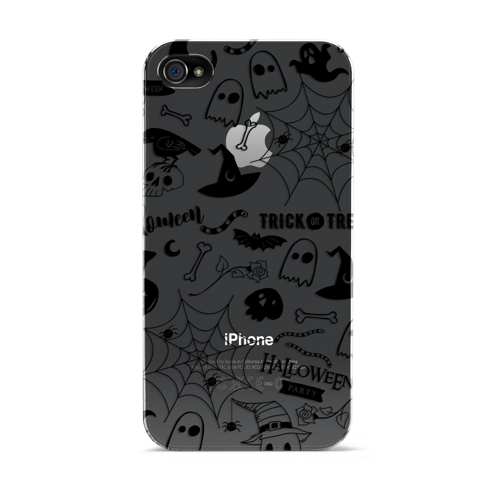 Monochrome Halloween Illustrations Apple iPhone 4s Case