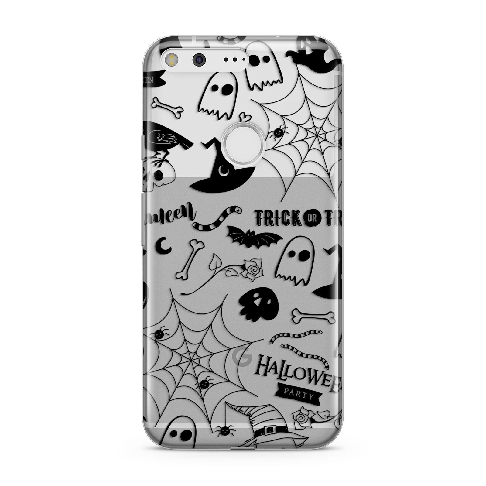 Monochrome Halloween Illustrations Google Pixel Case