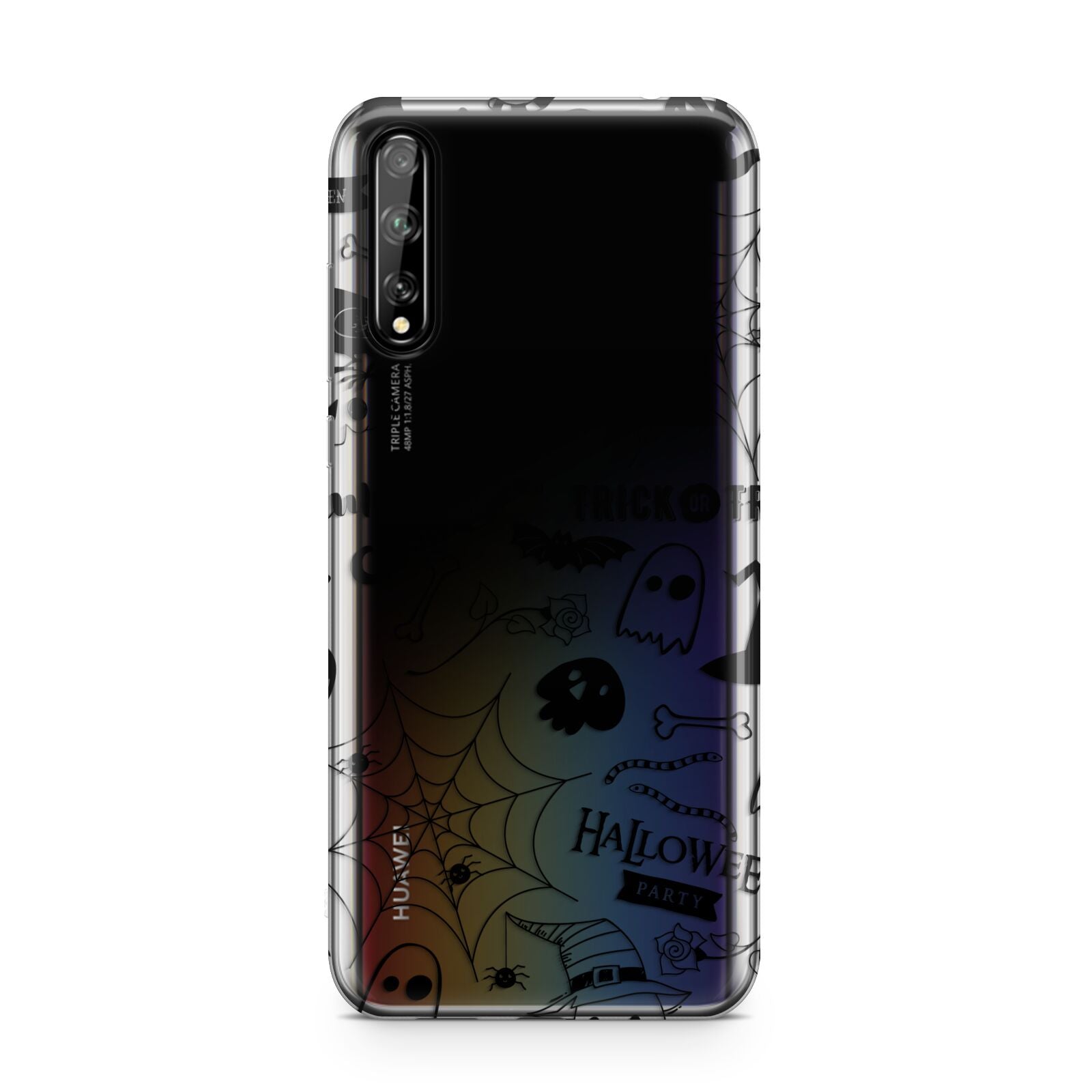 Monochrome Halloween Illustrations Huawei Enjoy 10s Phone Case