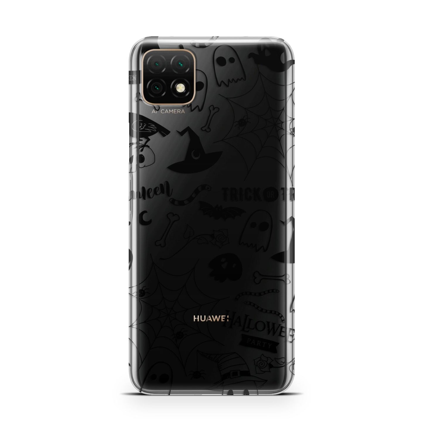 Monochrome Halloween Illustrations Huawei Enjoy 20 Phone Case