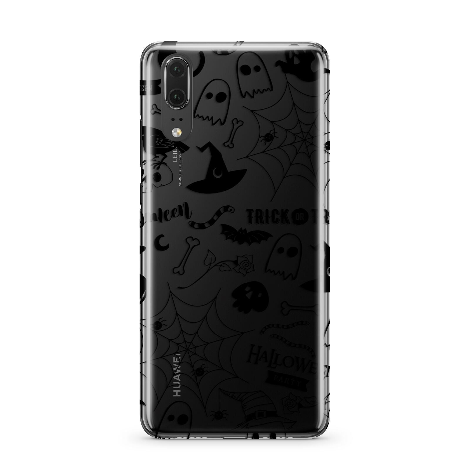 Monochrome Halloween Illustrations Huawei P20 Phone Case