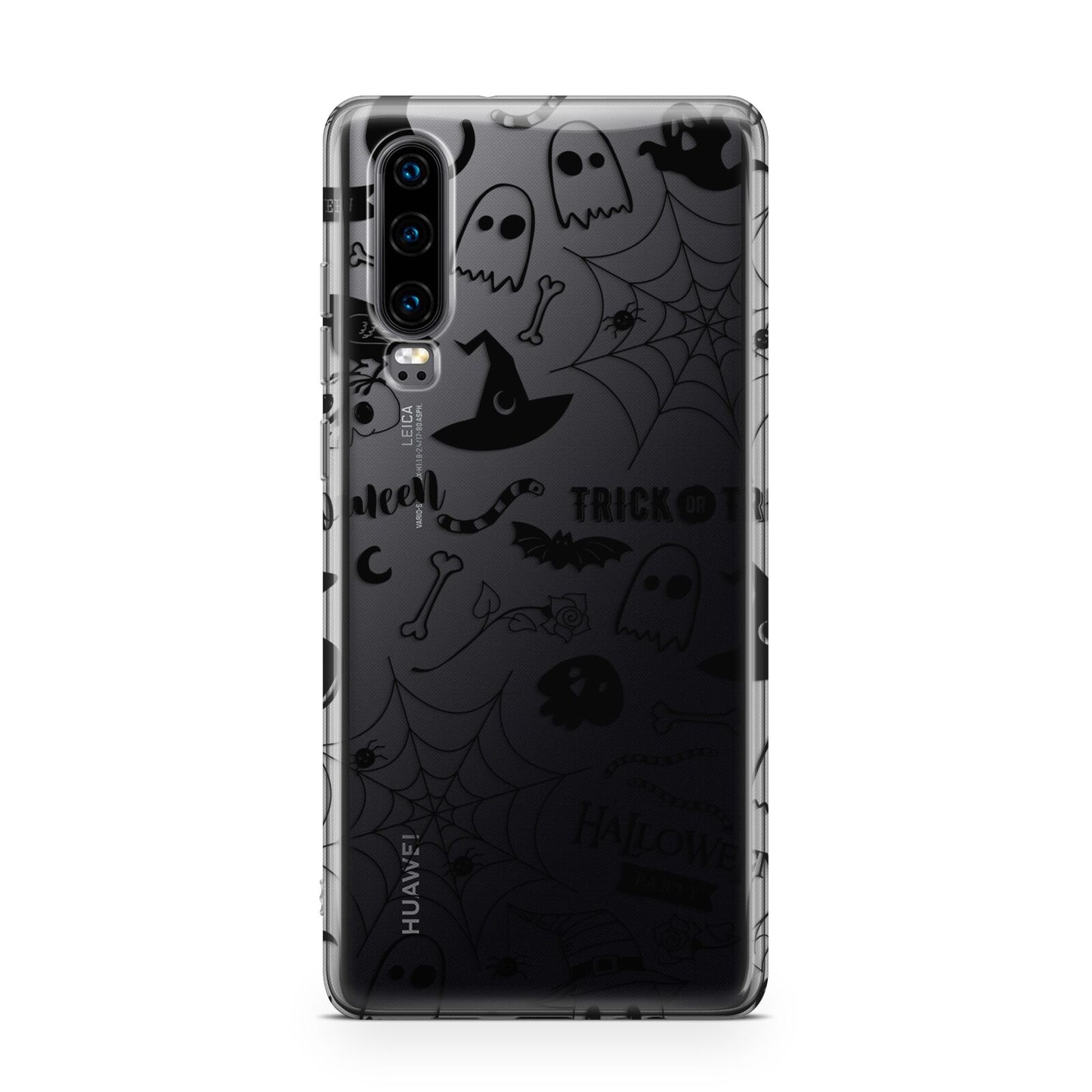 Monochrome Halloween Illustrations Huawei P30 Phone Case