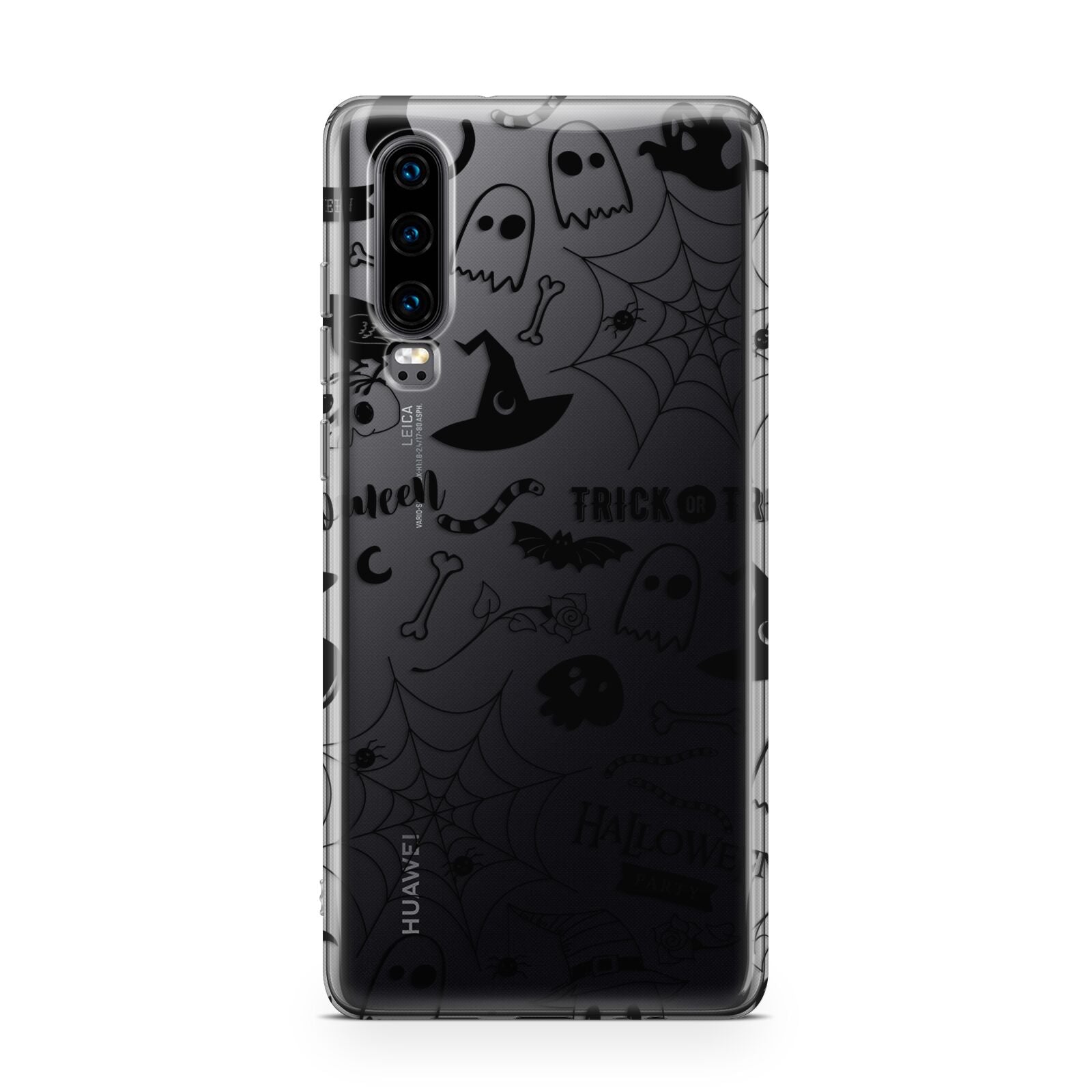 Monochrome Halloween Illustrations Huawei P30 Phone Case