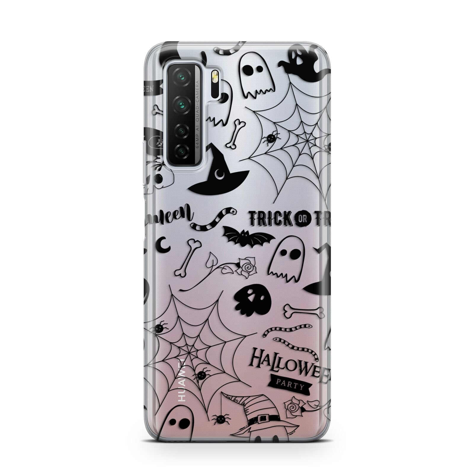 Monochrome Halloween Illustrations Huawei P40 Lite 5G Phone Case